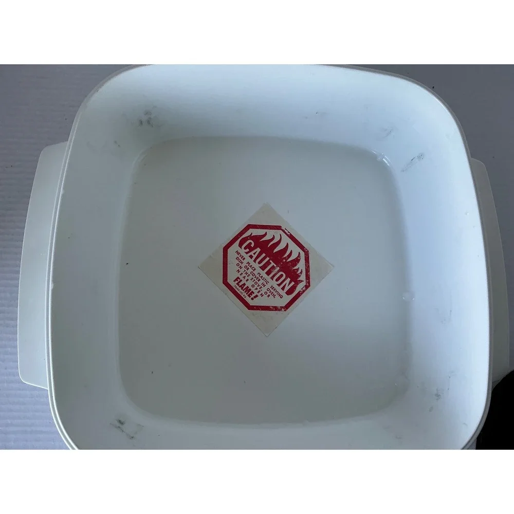 Vintage Insulated‎ Serving Dish Red Gingham Check Lid Retro Picnic 11in